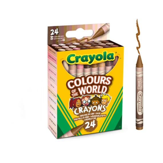 Crayola: Sokszínű Világ, bőrszín árnyalatok zsírkréta készlet - 24 db-os (52-0114)