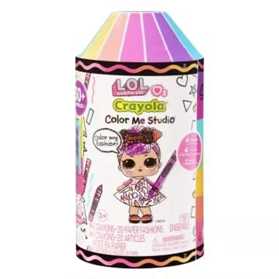MGA Entertainment L.O.L. Surprise: Meglepetés Crayola stúdió színezhető babaruhákkal (505273)