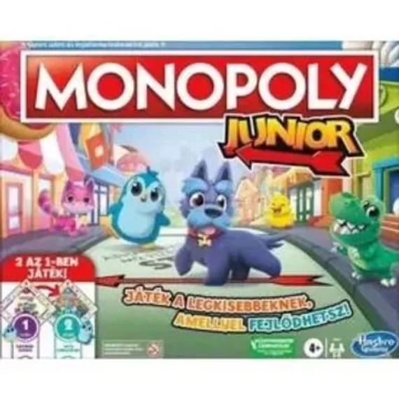 Hasbro Monopoly Junior: 2 az 1-ben társasjáték (F8562)