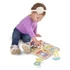 Kép 2/3 - M&D, Fa Készségfejlesztő Játék, Óriás Puzzle, Hintázó Vadállatok