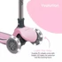 Kép 3/5 - Ybike Yvolution: Glider Air összecsukható, világító, háromkerekű roller rózsaszín (YS29P4)