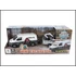 Volkswagen Transporter autó utánfutóval, kotrógéppel 27 cm