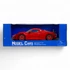 Autó, 'Porsche', el., vil., 2 szín, 32x14 cm (2 féle csom.) hátfalas plf. és dob. gombel.