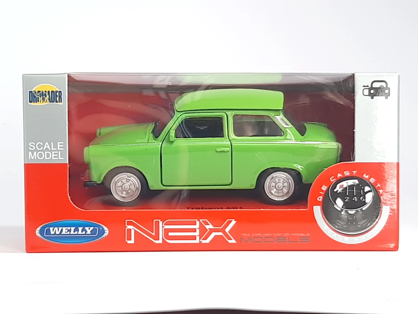 Welly Nex Trabant 601 Fém Kisautó (1:34) - Zöld (doboz nélkül)