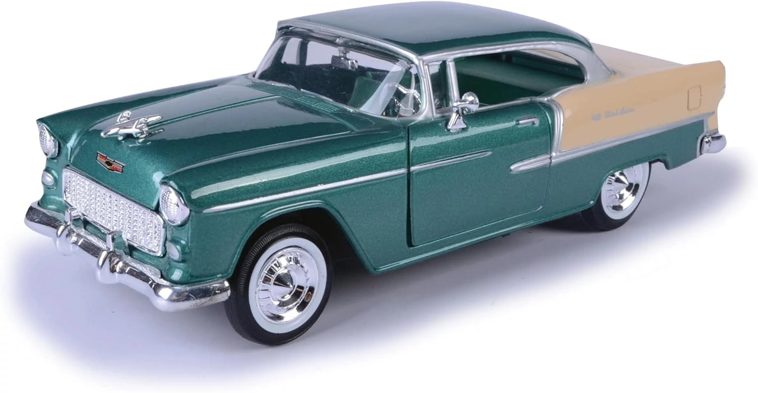 MotorMax 1955 Chevy Bel Air Fém Kisautó (1:24)- Zöld