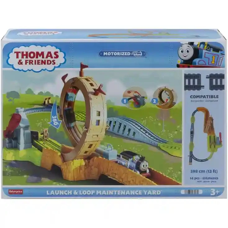 Mattel Fisher-Price Thomas a gőzmozdony motorizált vonatszett sínpályával és hurokkal 