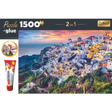 Trefl: Tengerparti városrész puzzle - 1500 darabos + ragasztó (26182)