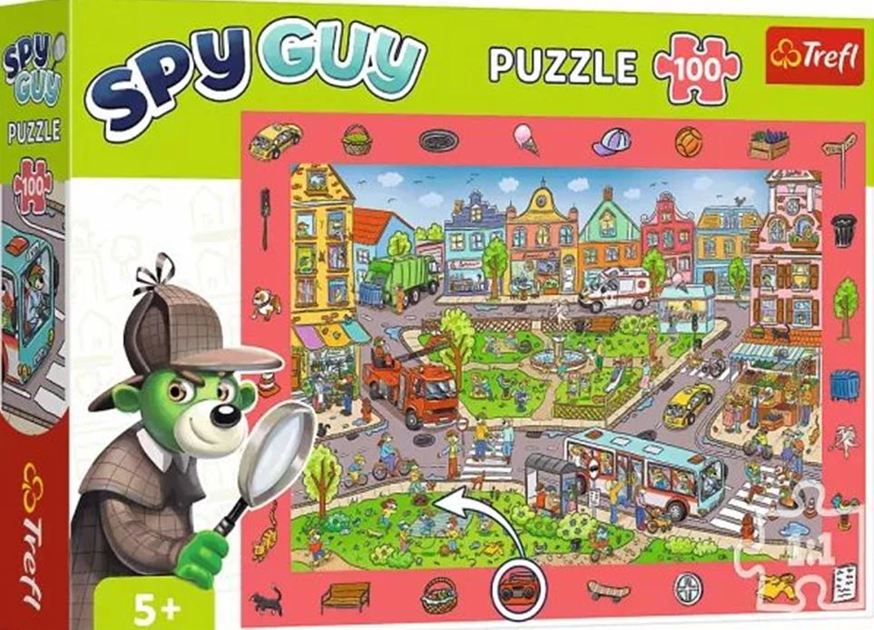 Trefl: Spy Guy Kisvárosi nyomozós képkereső puzzle - 100 darabos (241180)