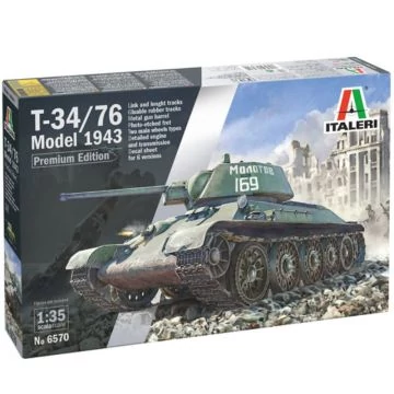 Italeri: T-34/76 Mod. 1943 prémium harckocsi makett, 1:35 (6570s)
