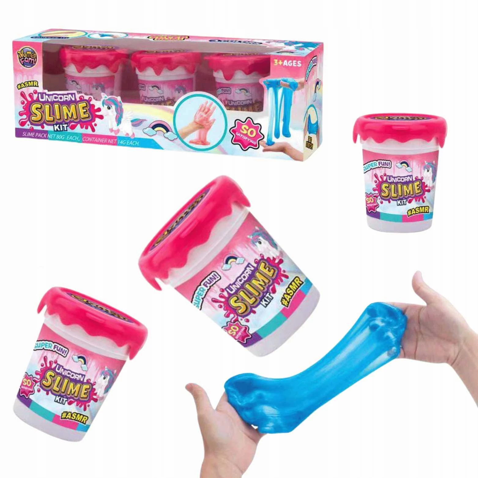 Unikornisos slime 3db-os