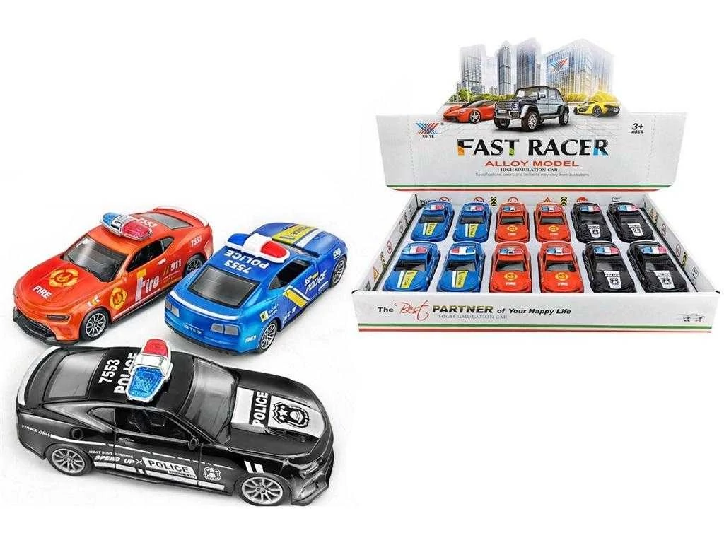 Fast racer rendőrautó műanyag autó 1:43 (többféle)