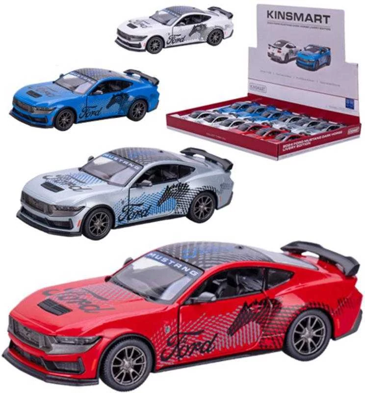 Kinsmart Ford Mustang Dark Horse fém autó 13cm 1:38 (többféle)