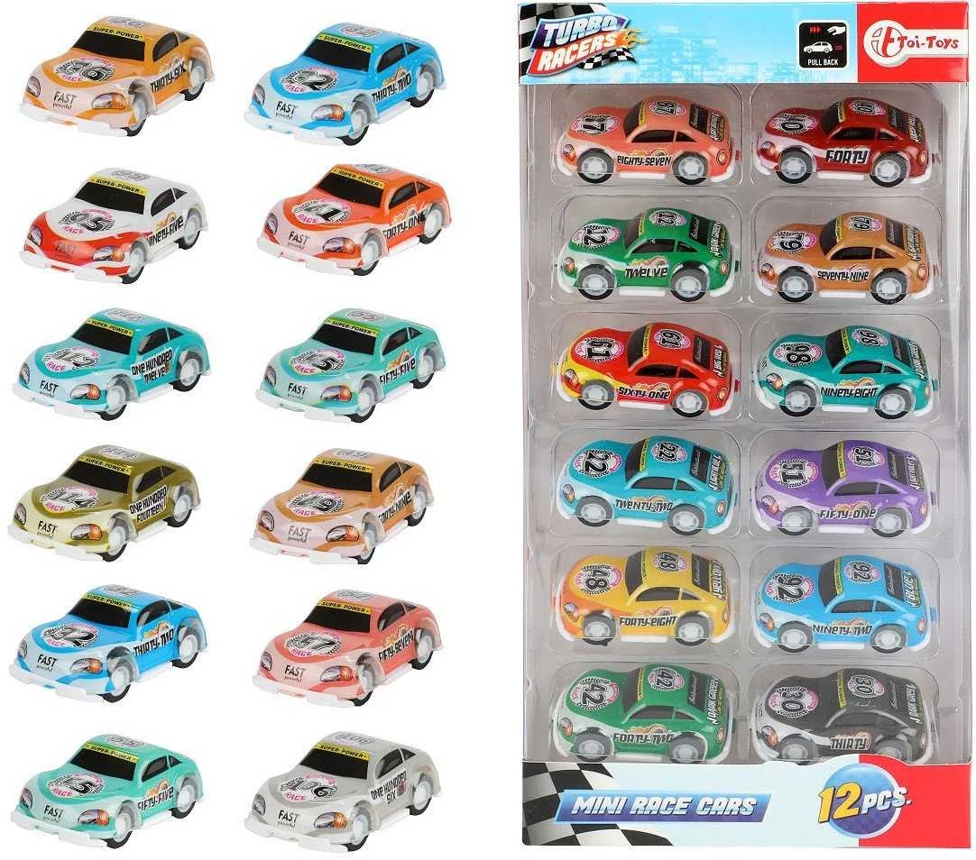 Turbo Racers hátrahúzható versenyautó szett 12 db-os