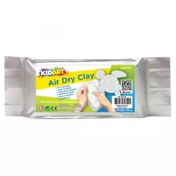 KIDART Kid Art: Levegőn száradó gyurma, 250 g - fehér (NC-W-250)