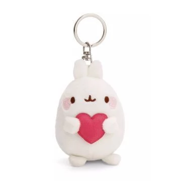 NICI : Molang, a nyuszi kulcstartó szívvel - 8 cm (61670)