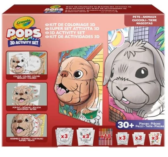 Crayola POPs: 3D megakészlet – Kisállatok (04-2594)
