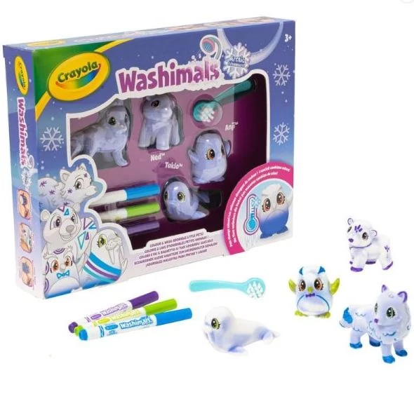 Crayola Washimals: Jégvilág játékszett színváltós állatkákkal (74-7514)