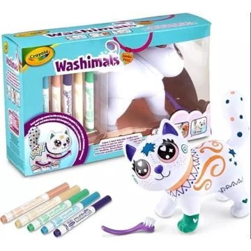 Crayola Washimals: Kimosható óriás cica figura - 15 cm (74-7518)
