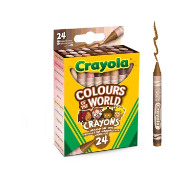 Crayola: Sokszínű Világ, bőrszín árnyalatok zsírkréta készlet - 24 db-os (52-0114)