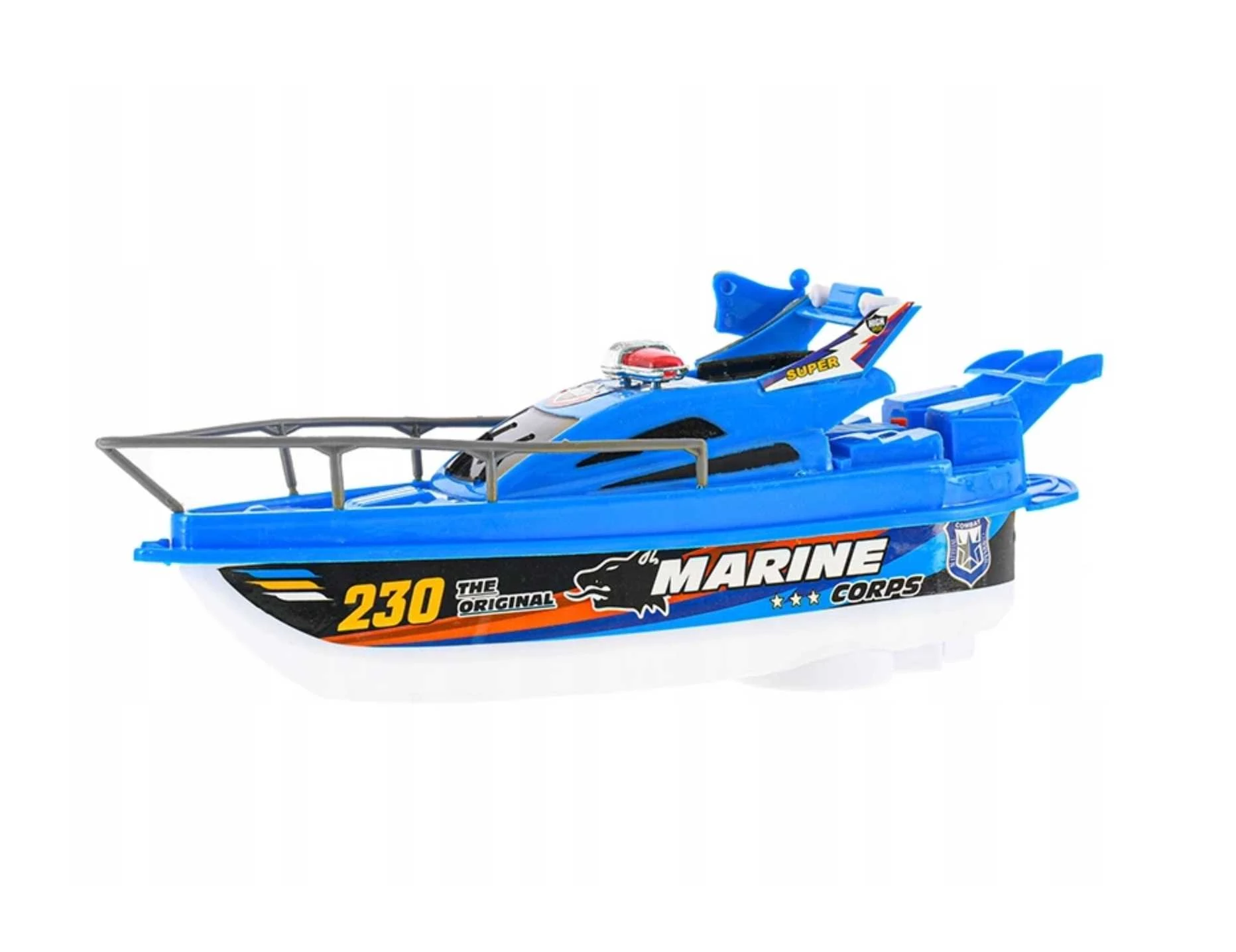 Rendőrségi csónak elemes 22cm kék